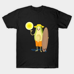 Funny Avocado Surfing T-Shirt